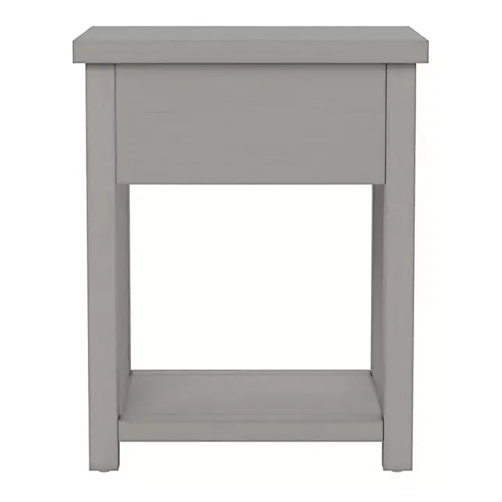 Gray Bailie Wooden Side Table