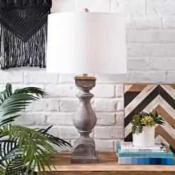 Gray Balustrade Table Lamp