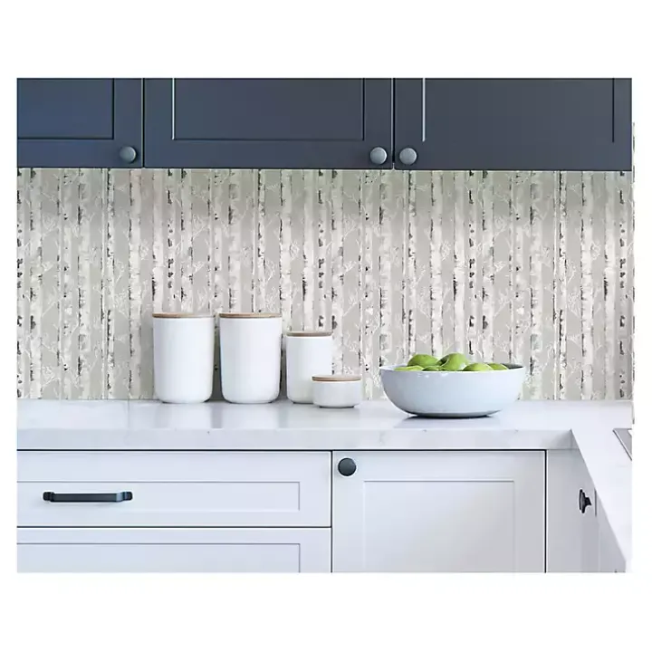 Gray Birch Peel & Stick Wallpaper