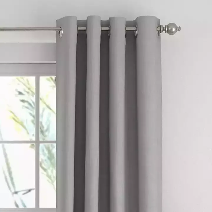 Gray Blackout Curtains, 84 in.