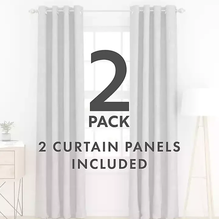 Gray Blackout Curtains, 84 in.