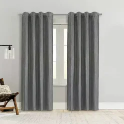 Gray Bryson Textured Curtain Panel, 108 in.