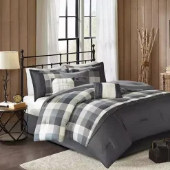 Gray Buffalo Herringbone Queen 7-pc. Comforter Set