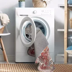 Gray Buffalo Plaid Washable Area Rug, 4x6