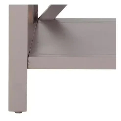 Gray Candice Cross Back Accent Table