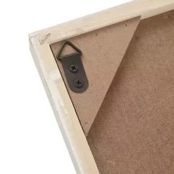 Gray Carved Wood Laurel Branches Panel Wall Plaque