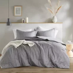 Gray Chambray 3-pc. Full/Queen Comforter Set