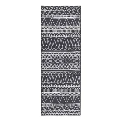 Gray Chelsea Geometric Washable Runner, 2x7
