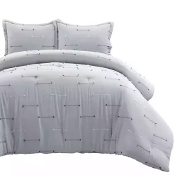 Gray Clip Jacquard 3-pc. Full/Queen Comforter Set