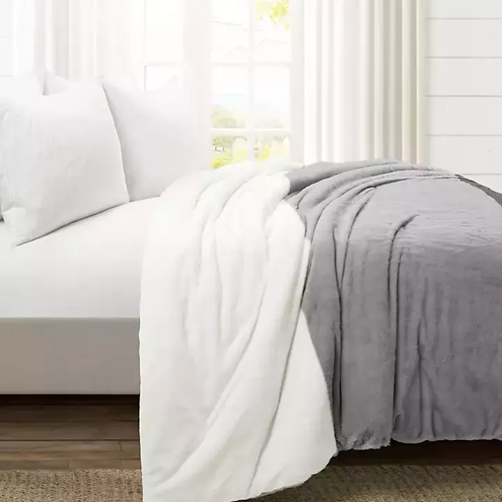 Gray Color Block 3-pc. Full/Queen Comforter Set