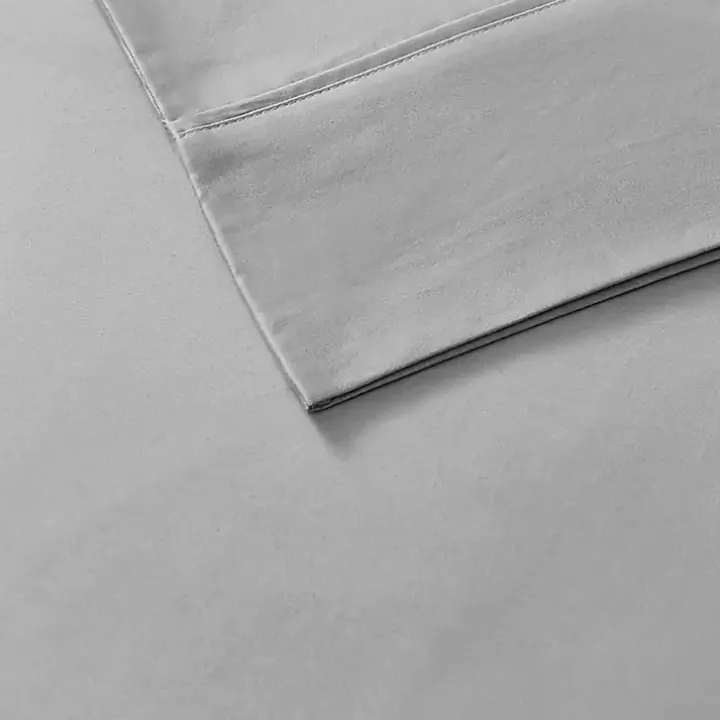 Gray Cotton Blend Sateen 6-pc. Queen Sheet Set