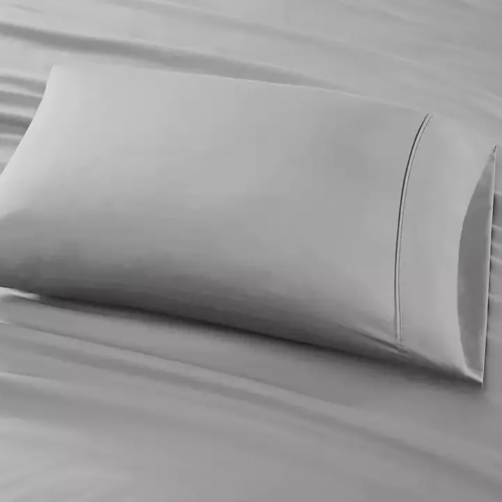 Gray Cotton Blend Sateen 6-pc. Queen Sheet Set