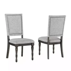 Gray Dawson Upholstered Dining Chairs, Set of 2
