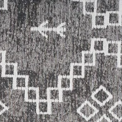 Gray Distressed Geo Markings Accent Rug, 2x3