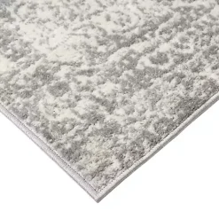 Gray Distressed Medallion Area Rug, 5x7