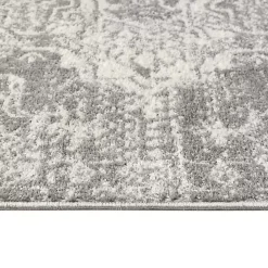 Gray Distressed Medallion Area Rug, 5x7