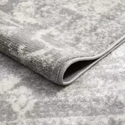 Gray Distressed Medallion Area Rug, 5x7