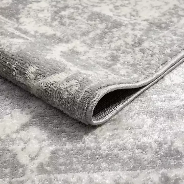 Gray Distressed Medallion Area Rug, 5x7