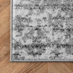 Gray Distressed Power Loomed Area Rug, 8x12