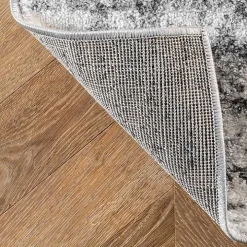 Gray Distressed Power Loomed Area Rug, 8x12