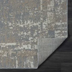 Gray Distressed Washable Area Rug, 5x7