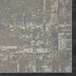 Gray Distressed Washable Area Rug, 5x7