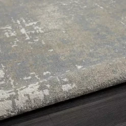 Gray Distressed Washable Area Rug, 5x7