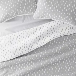Gray Dotted Reversible 3-pc. Queen Quilt Set