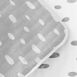 Gray Dotted Reversible 3-pc. Queen Quilt Set