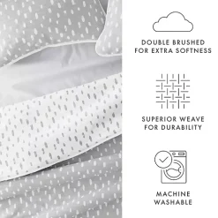 Gray Dotted Reversible 3-pc. Queen Quilt Set