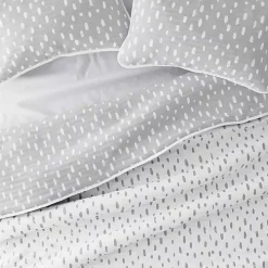 Gray Dotted Reversible 3-pc. King Quilt Set