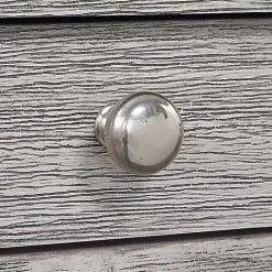 Gray Double Shelf Wood Accent Table