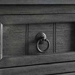 Gray 3-Drawer Turned Legs Accent Table