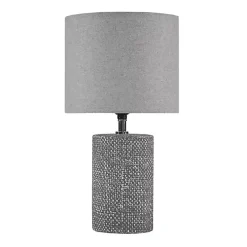 Gray Embossed Ceramic Bayard Table Lamp