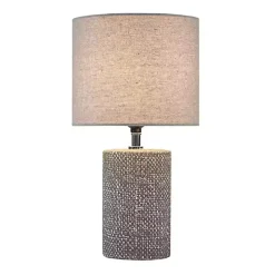 Gray Embossed Ceramic Bayard Table Lamp