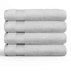 Gray Essential Cotton Bath Towels, Set of 4