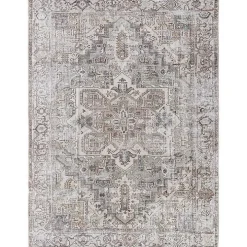 Gray Faded Embrace Washable Area Rug, 7x10