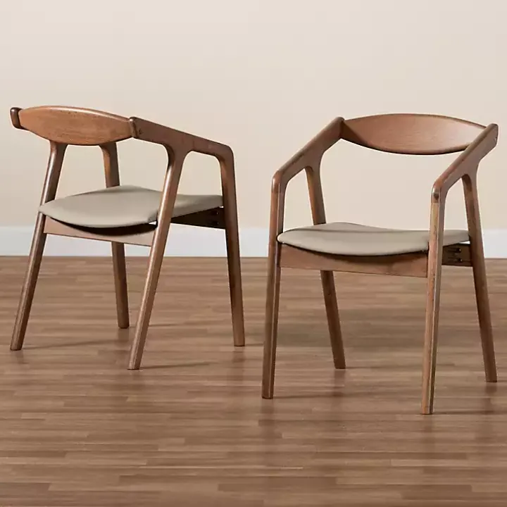 Gray Faux Leather Harland Dining Chairs, Set of 2