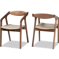 Gray Faux Leather Harland Dining Chairs, Set of 2