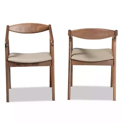 Gray Faux Leather Harland Dining Chairs, Set of 2