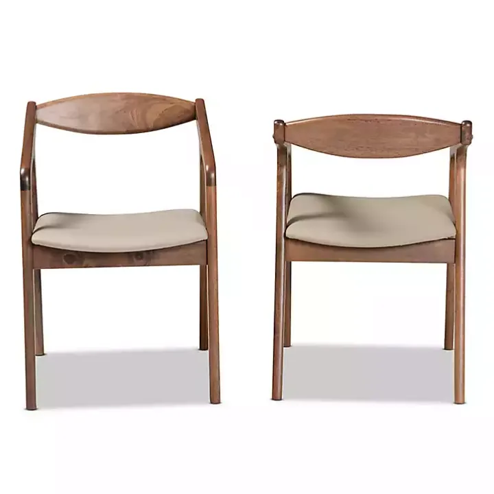 Gray Faux Leather Harland Dining Chairs, Set of 2