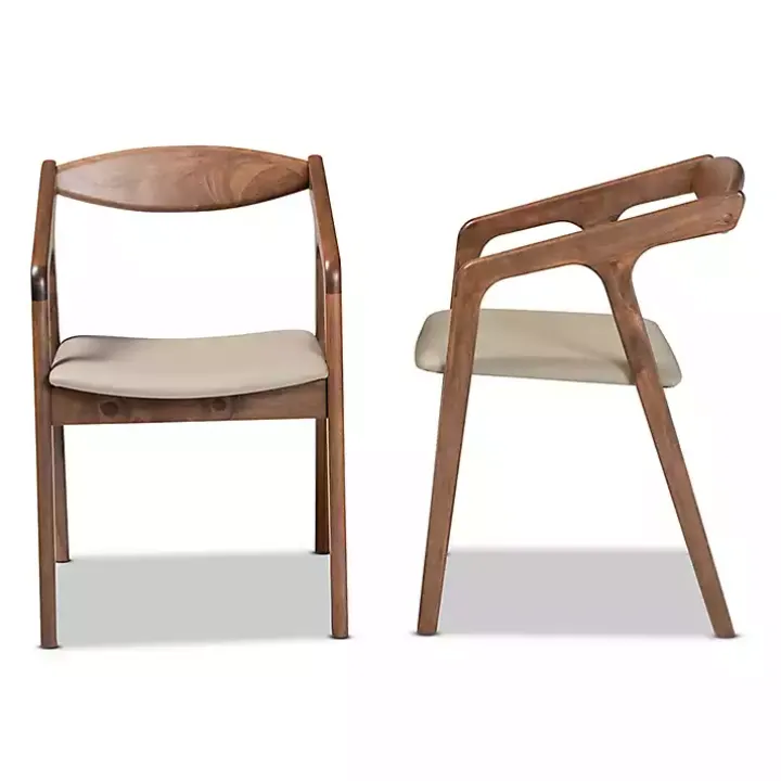 Gray Faux Leather Harland Dining Chairs, Set of 2