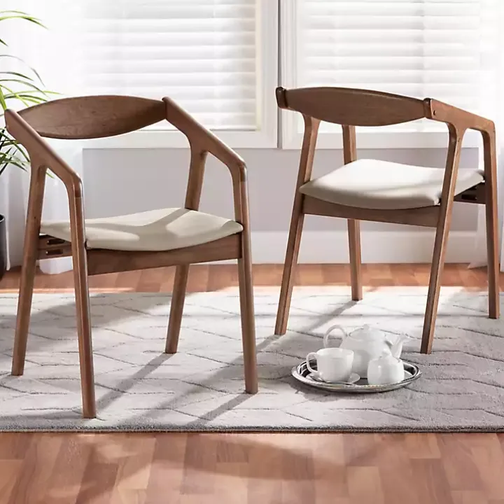 Gray Faux Leather Harland Dining Chairs, Set of 2