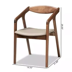 Gray Faux Leather Harland Dining Chairs, Set of 2