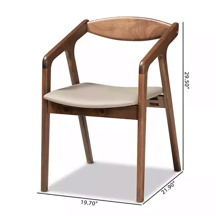 Gray Faux Leather Harland Dining Chairs, Set of 2