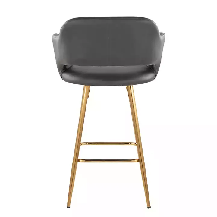 Gray Faux Leather Marge Counter Stools, Set of 2
