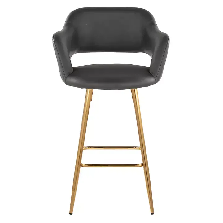 Gray Faux Leather Marge Counter Stools, Set of 2