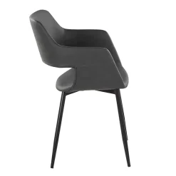 Gray Faux Leather Marge Dining Chairs, Set of 2