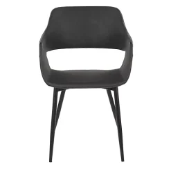 Gray Faux Leather Marge Dining Chairs, Set of 2