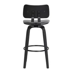 Gray Faux Leather Pico Swivel Counter Stool